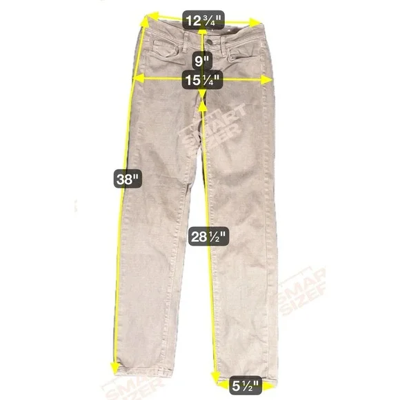 Ann Taylor Loft Women Modern Skinny Denim Pants Taupe Gray Size 24/00 Mid Rise - Picture 6 of 7